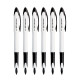 uni-ball Air UBA188ELM 0.5mm Roller Ball Pen | White Body, Blue Ink, Pack of 6