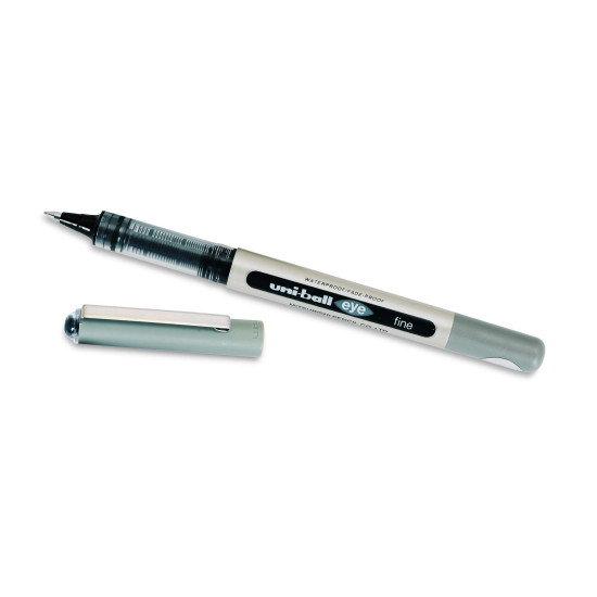 uni-ball Eye UB157 0.7 mm Roller Ball Pens, Blue & Black Ink, Pack of 6
