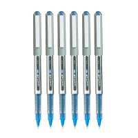 Uniball Eye UB157 0.7mm Roller Ball Pen | Waterproof Pigment Ink | Lightweighted Sleek Body | Long Lasting Smudge Free Ink | School and Office stationery | Blue Ink, Pack of 6
