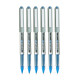 Uniball Eye UB157 0.7mm Roller Ball Pen | Waterproof Pigment Ink | Lightweighted Sleek Body | Long Lasting Smudge Free Ink | School and Office stationery | Blue Ink, Pack of 6