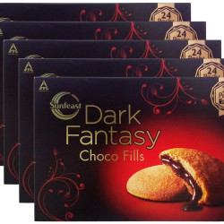 More Combo - Sunfeast Dark Fantasy Biscuits - Choco Fills, 300g (Pack of 5) Promo Pack