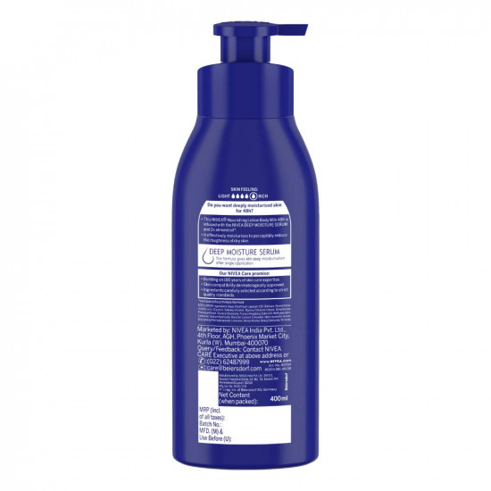 Nivea Moisturizing Lotion Body Milk, 400ml And Nivea Moisturization Lotion Body Milk, 120ml