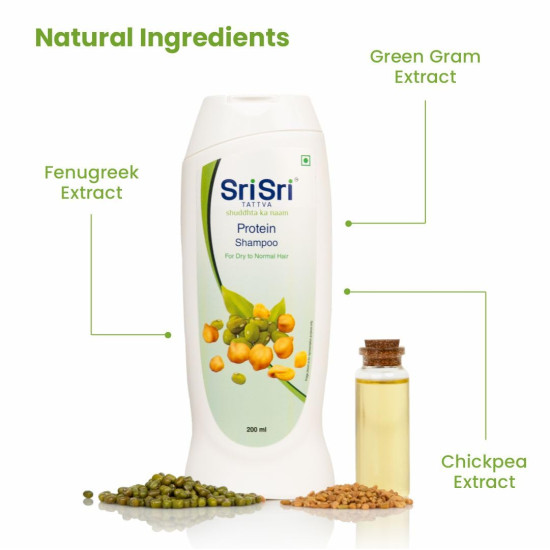 Sri Sri TATTVA shuddhta ka naam Protein Shampoo For Women and Men (200ml) - Pack of 3 Sri Sri TATTVA shuddhta ka naam Protein Shampoo For Women and Men (200ml) - Pack of 3
