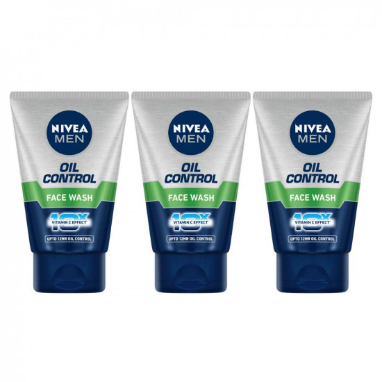 Nivea Oil Control Face Wash, 100ml (Pack of 3)