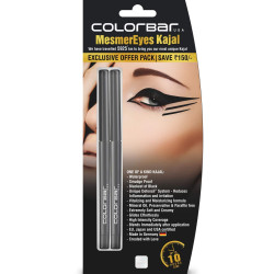 Colorbar Cosmetics MesmerEyes Kajal Duo, Black, 0.70 g (Pack of 2) | Lasts upto 10 hours | Nourishing | Waterproof