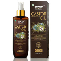 Wow Skin Science 100% Pure Castor Oil - Pure Cold Pressed Oil Blend and Hexane Free -Supports HealthierHair, Eyelashes, Skin & Nails | No Mineral Oil & Silicones - 200 ml