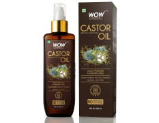 Wow Skin Science 100% Pure Castor Oil - Pure Cold Pressed Oil Blend and Hexane Free -Supports HealthierHair, Eyelashes, Skin & Nails | No Mineral Oil & Silicones - 200 ml