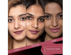 FACES CANADA Weightless Matte Lipstick - Fuschia Wave 02 (Pink), 4.5g | Highly Pigmented Lip Color | Smooth One Stroke Glide | Moisturizes & Hydrates Lips | Vitamin E, Jojoba & Almond Oil Enriched