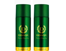 DENVER Hamilton Deo - 165ML Each (Pack of 2) | Long Lasting Deodorant Body Spray for Men