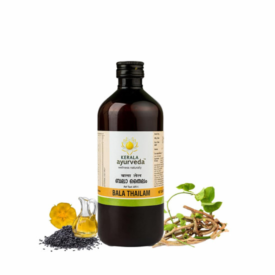 Kerala Ayurveda Bala Thailam 450 ml | Muscle and Bone Strengthening Abhyanga Oil | Age Related Joint Issues| For Healthy Joints & Muscles | With Bala, Guduchi, Rasna, Curd, Milk, and Sesame Oil