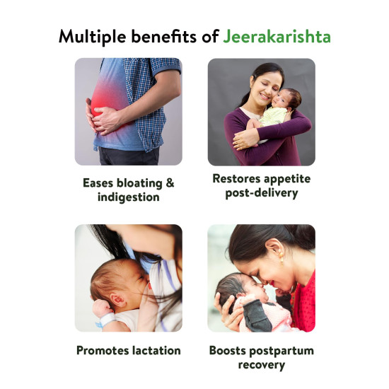 Kerala Ayurveda Jeerakarishta 450ml | Postpartum Digestive Tonic| No Artificial Flavors | Better Digestive Health- Post Delivery| 100% Ayurvedic| With Jeera, Dhataki, Sunthi, Jatiphala, Mustaka, Yavani, and Guda