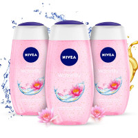 NIVEA Waterlily & oil 250 ml Body Wash(Pack of 3)|Shower Gel with Scent of Waterlily and Care Oil|Pure Glycerin for Instant Soft & Summer Fresh Skin|Microplastic Free|Clean, Healthy & Moisturized Skin