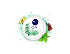 NIVEA Soft, Light Moisturising Cream, Chilled Mint, 100ml