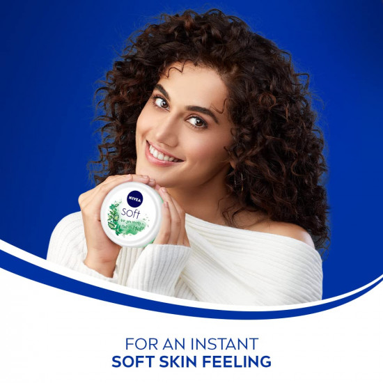 NIVEA Soft, Light Moisturising Cream, Chilled Mint, 100ml