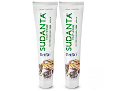 Sri Sri Tattva Sudanta Original Toothpaste - All Natural, Fluoride Free Tooth Paste with Cloves, Cinnamon, Bakul & More - 200g (Pack of 2), for Kids and Adults