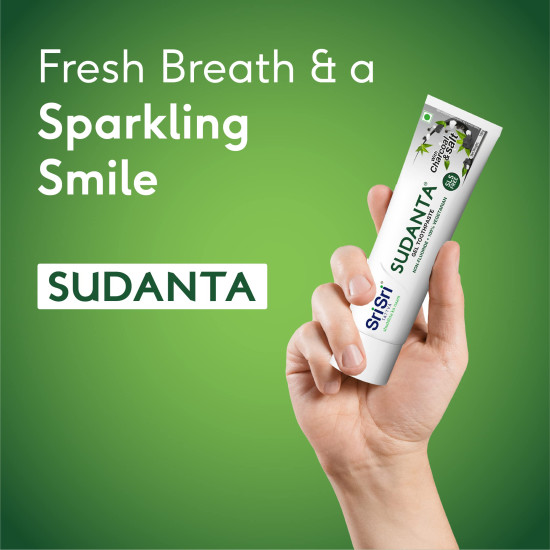 Sri Sri TATTVA shuddhta ka naam Sudanta Herbal Gel Toothpaste - All Natural, SLS Free, Fluoride Free Tooth Paste with Charcoal, Salt & More - 100g (Pack of 2), for Kids and Adults Sri Sri TATTVA shuddhta ka naam Sudanta Herbal Gel Toothpaste - All Natural, SLS Free, Fluoride Free Tooth Paste with Charcoal, Salt & More - 100g (Pack of 2), for Kids and Adults