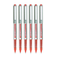uni-ball Eye UB157 0.7 mm Roller Ball Pens, Red Ink, Pack of 6