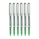 Uniball Eye UB157 0.7mm Roller Ball Pen | Green Ink, Pack of 6
