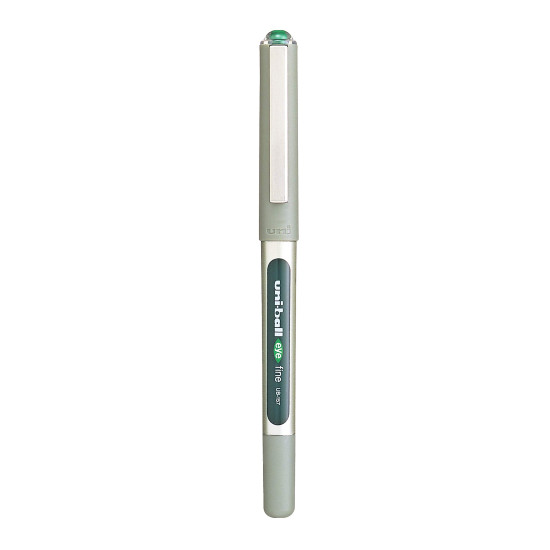 Uniball Eye UB157 0.7mm Roller Ball Pen | Green Ink, Pack of 6