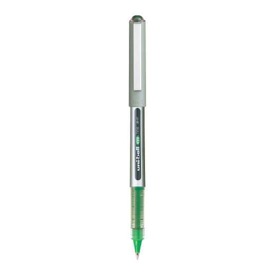 Uniball Eye UB157 0.7mm Roller Ball Pen | Green Ink, Pack of 6