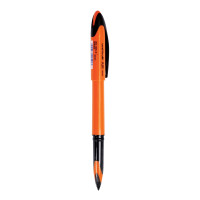 UNI-BALL Air UBA188ELM 0.5mm Roller Ball Pen | Orange Body, Blue Ink, Pack of 3