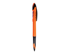UNI-BALL Air UBA188ELM 0.5mm Roller Ball Pen | Orange Body, Blue Ink, Pack of 3