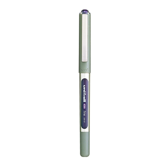 UNI-BALL Eye UB157 0.7mm Roller Ball Pen | Violet Ink, Pack of 3
