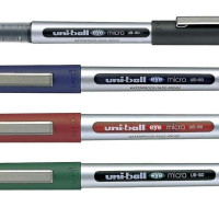uni-ball Eye UB150 0.5mm Roller Ball Pen Combo | Blue, Black, Red & Green Ink, Pack of 4