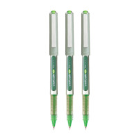uni-ball Eye UB157 0.7mm Roller Ball Pen | Light Green Ink, Pack of 3