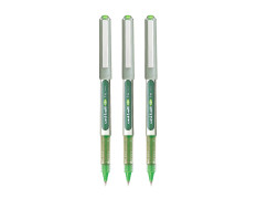 uni-ball Eye UB157 0.7mm Roller Ball Pen | Light Green Ink, Pack of 3