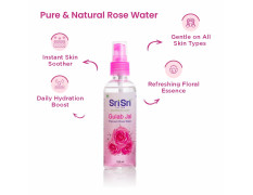 Sri Sri TATTVA shuddhta ka naam Gulab Jal Spray, 100ml (Pack of 4) - Pure Rose Water Mist for Hydrated, Glowing Skin - Premium Toner & Cleanser for Soft, Smooth Skin