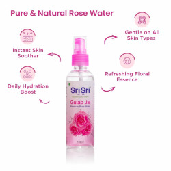 Sri Sri TATTVA shuddhta ka naam Gulab Jal Spray, 100ml (Pack of 4) - Pure Rose Water Mist for Hydrated, Glowing Skin - Premium Toner & Cleanser for Soft, Smooth Skin