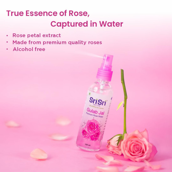 Sri Sri TATTVA shuddhta ka naam Gulab Jal Spray, 100ml (Pack of 4) - Pure Rose Water Mist for Hydrated, Glowing Skin - Premium Toner & Cleanser for Soft, Smooth Skin Sri Sri TATTVA shuddhta ka naam Gulab Jal Spray, 100ml (Pack of 4) - Pure Rose Water Mist for Hydrated, Glowing Skin - Premium Toner & Cleanser for Soft, Smooth Skin