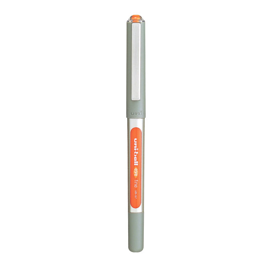 UNI-BALL Eye UB157 0.7mm Roller Ball Pen | Orange Ink, Pack of 3
