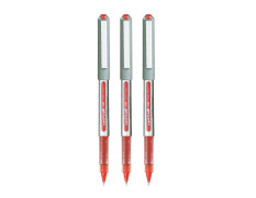 uni-ball Eye UB157 0.7 mm Roller Ball Pens, Red Ink, Pack of 3