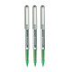 UNI-BALL Eye UB157 0.7mm Roller Ball Pen | Waterproof Pigment Ink | Lightweighted Sleek Body | Long Lasting Smudge Free Ink | School and Office stationery | Green Ink, Pack of 3