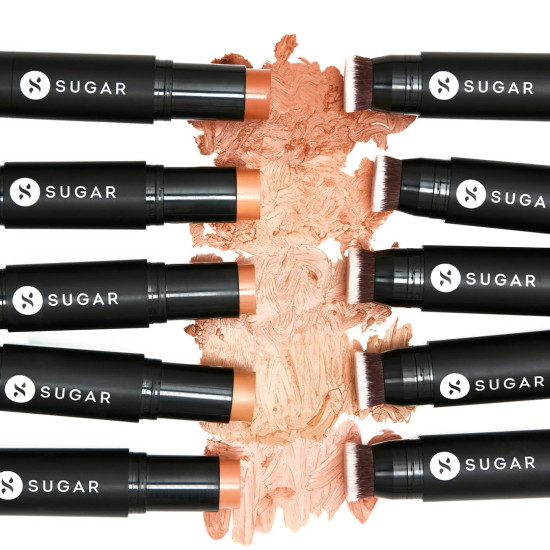 SUGAR Cosmetics Ace Of Face Foundation Stick with In-Built Brush | Lasts 24hrs | Full Coverage Foundation for Women | 12gm - 37 Freddo