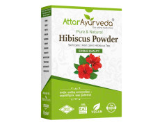 Attar Ayurveda Hibiscus powder for hair growth (100 Grams) | Ideal for Hair pack, Face pack, Eating, and Hibiscus tea | Gudhal Ka Phool Powder | 100% Pure and Natural, No Preservatives