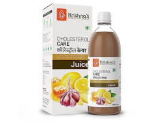 KRISHNA's HERBAL & AYURVEDA Cholesterol Care Juice - 500 Ml | Contains Honey With Apple Cider Ginger Garlic, Sugar Free, Health Drink