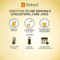 KRISHNA's HERBAL & AYURVEDA Cholesterol Care Juice - 500 Ml | Contains Honey With Apple Cider Ginger Garlic, Sugar Free, Health Drink