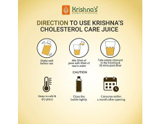 KRISHNA's HERBAL & AYURVEDA Cholesterol Care Juice - 500 Ml | Contains Honey With Apple Cider Ginger Garlic, Sugar Free, Health Drink