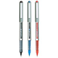 Uniball Eye UB157 0.7mm Roller Ball Pen | Blue, Black & Red Ink, Pack of 3