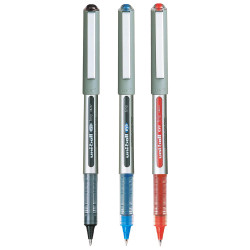 Uniball Eye UB157 0.7mm Roller Ball Pen | Blue, Black & Red Ink, Pack of 3