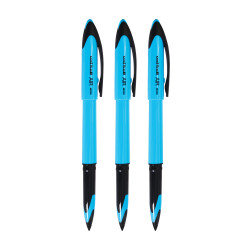 UNI-BALL Air UBA188ELM 0.5mm Roller Ball Pen | Light Blue Body, Blue Ink, Pack of 3
