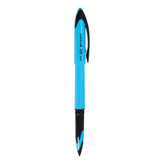 UNI-BALL Air UBA188ELM 0.5mm Roller Ball Pen | Light Blue Body, Blue Ink, Pack of 3