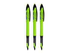 UNI-BALL Air UBA188ELM 0.5mm Roller Ball Pen | Lime Green Body, Blue Ink, Pack of 3