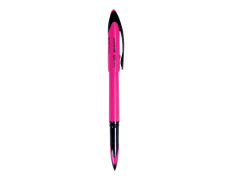 UNI-BALL Air Micro UBA 188 ELM 0.5mm Roller Ball Pen | Pink Body, Blue Ink, Pack of 3
