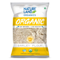 Natureland Organic Barley Flour / Jau Flour 500 Gm - Healthy Organic Flour