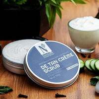 NutriGlow Advanced Organic De Tan Creme Scrub With Mint and Yogurt Extracts For Skin Lightening and Brightening, Remove Dead Skin & Blackheads, 100g