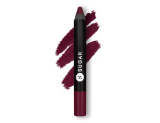 SUGAR Cosmetics Matte as Hell Crayon Lipsticks for Women | Lasts Up To 8+ Hours | Lip Crayon with Sharpener | 2.8gm - 24 Rachel Berry